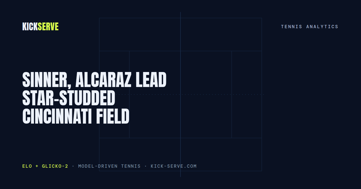 Sinner, Alcaraz Lead Star-Studded Cincinnati Field